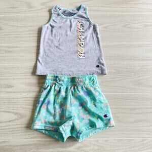 Champion Toddler Girls 2-Piece Athleticwear Tank & Short Set Size 4T